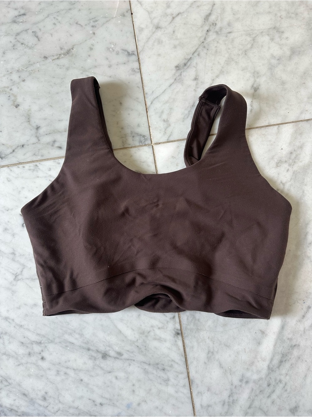 All In Motion Scoop Neck Sports Bra in Dark Brown